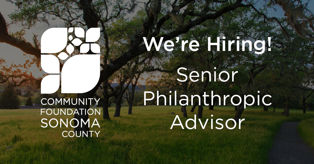We're hiring! Senior Philanthropic Advisor